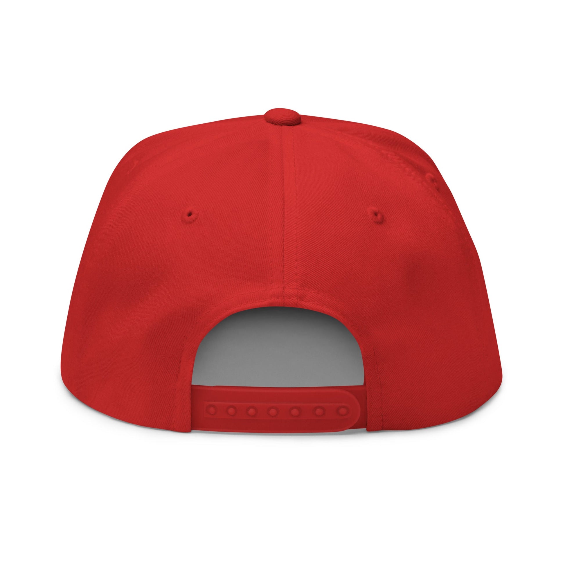 Put the Fries in the Bag Embroidered 5 Panel Flat Bill Brim Snapback Hat Red