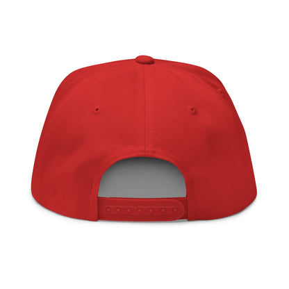 Put the Fries in the Bag Embroidered 5 Panel Flat Bill Brim Snapback Hat Red