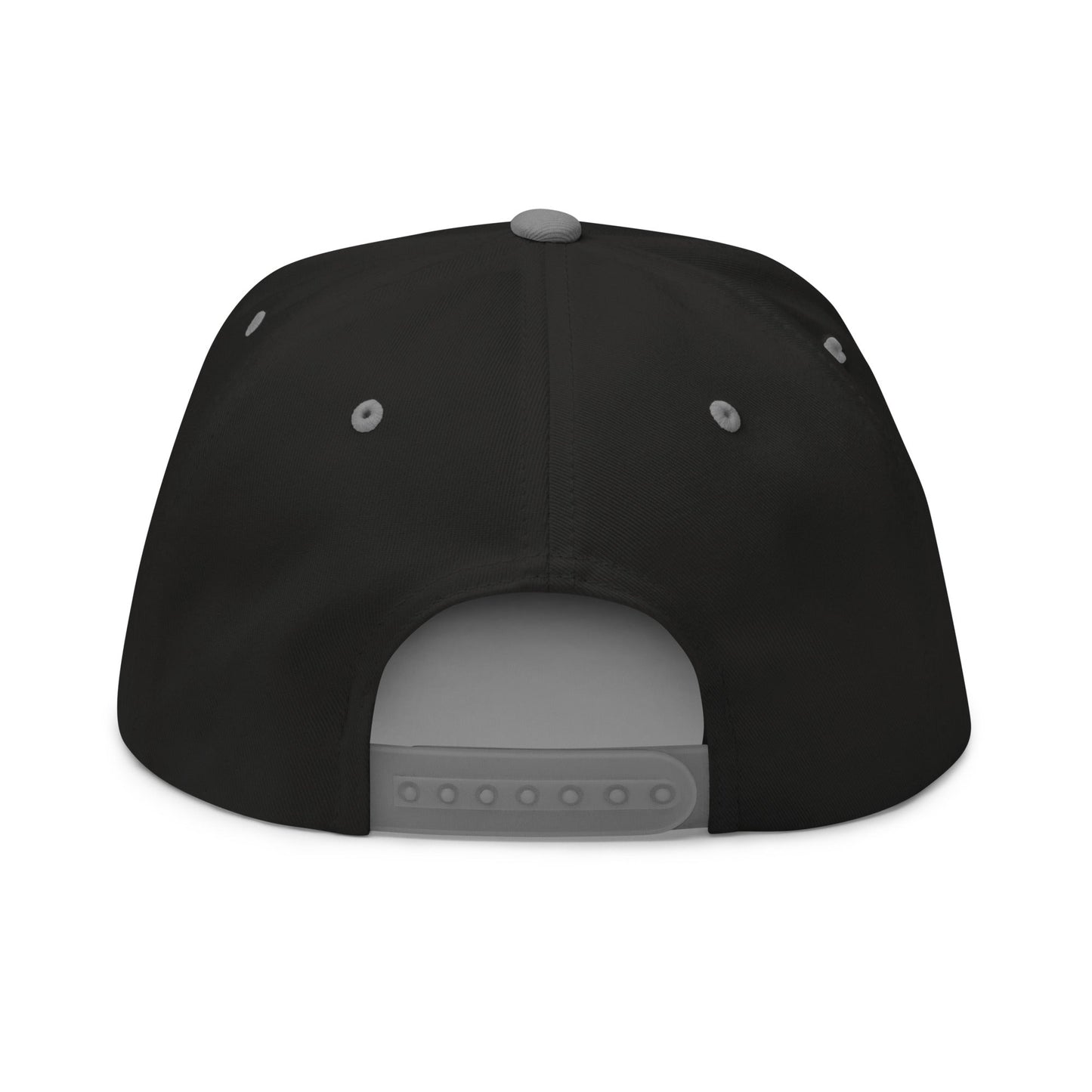 Put the Fries in the Bag Embroidered 5 Panel Flat Bill Brim Snapback Hat Black Grey