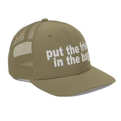 Put the Fries in the Bag Embroidered Classic Mesh Trucker Hat Loden