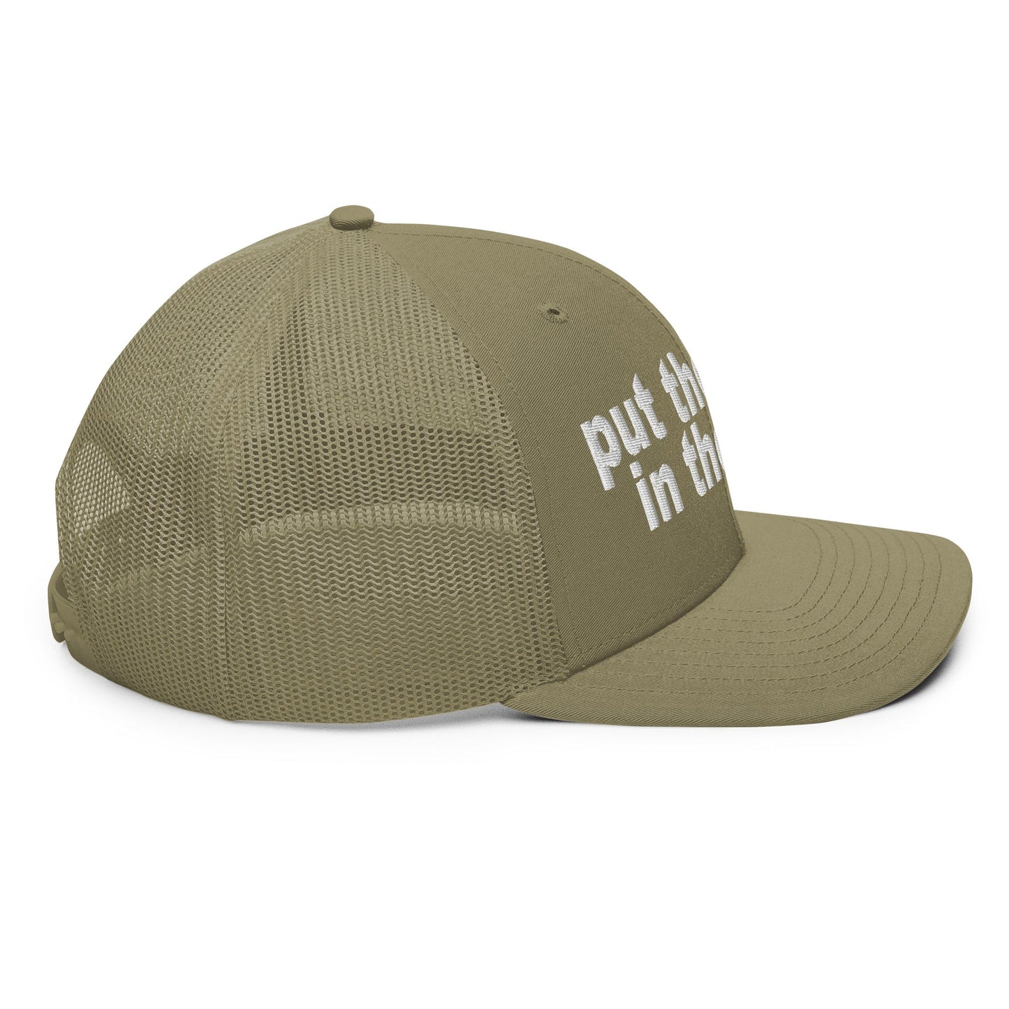 Put the Fries in the Bag Embroidered Classic Mesh Trucker Hat Loden