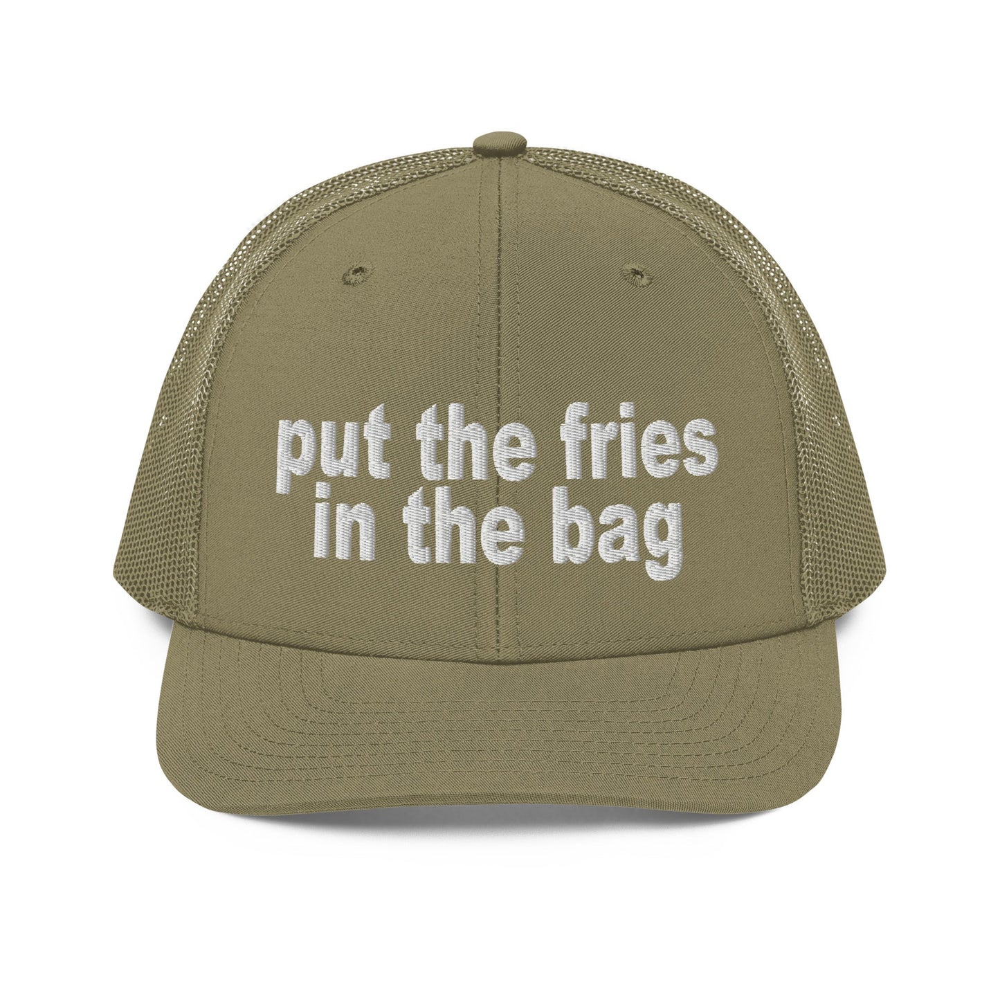 Put the Fries in the Bag Embroidered Classic Mesh Trucker Hat Loden