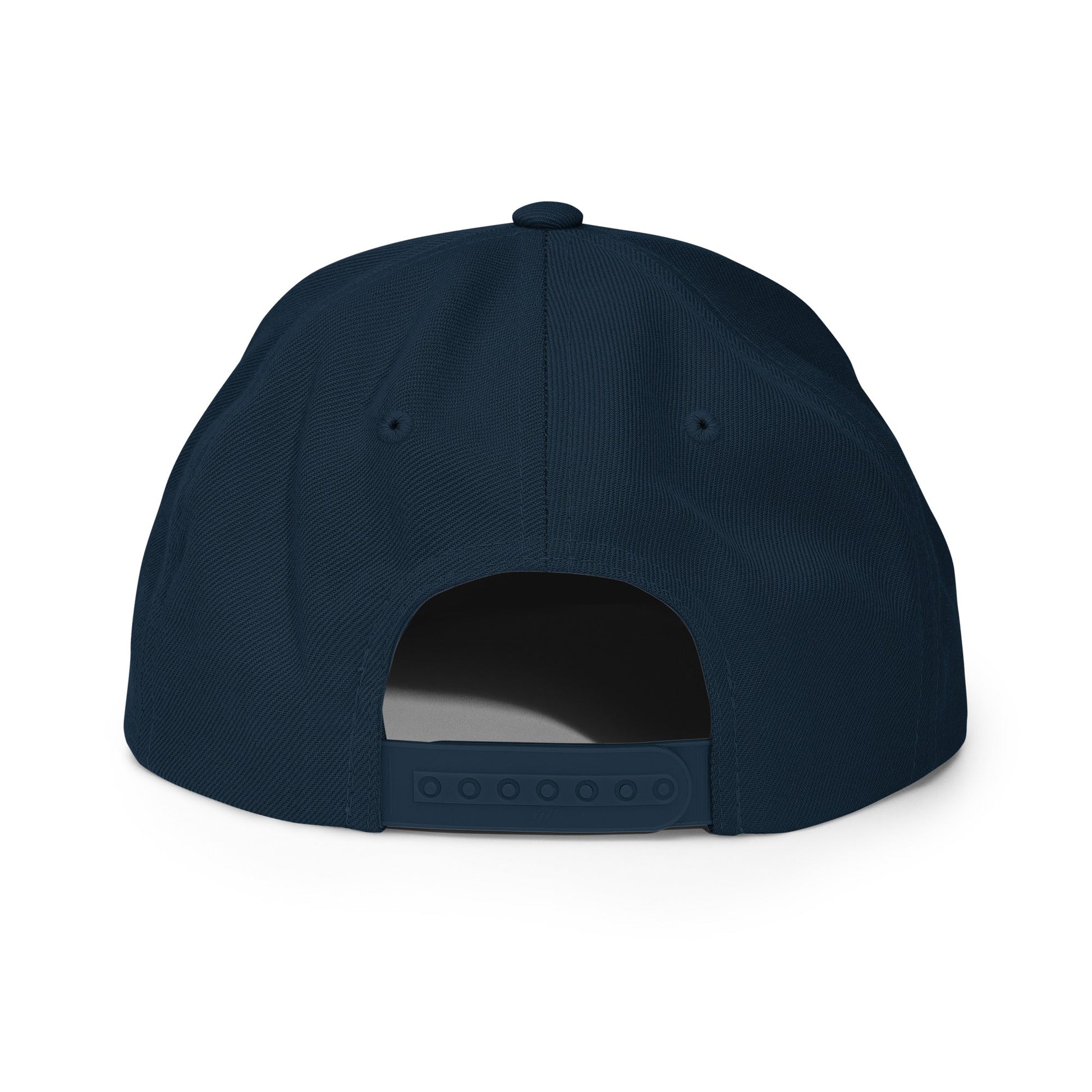 Put the Fries in the Bag Embroidered Flat Bill Brim Snapback Hat Dark Navy