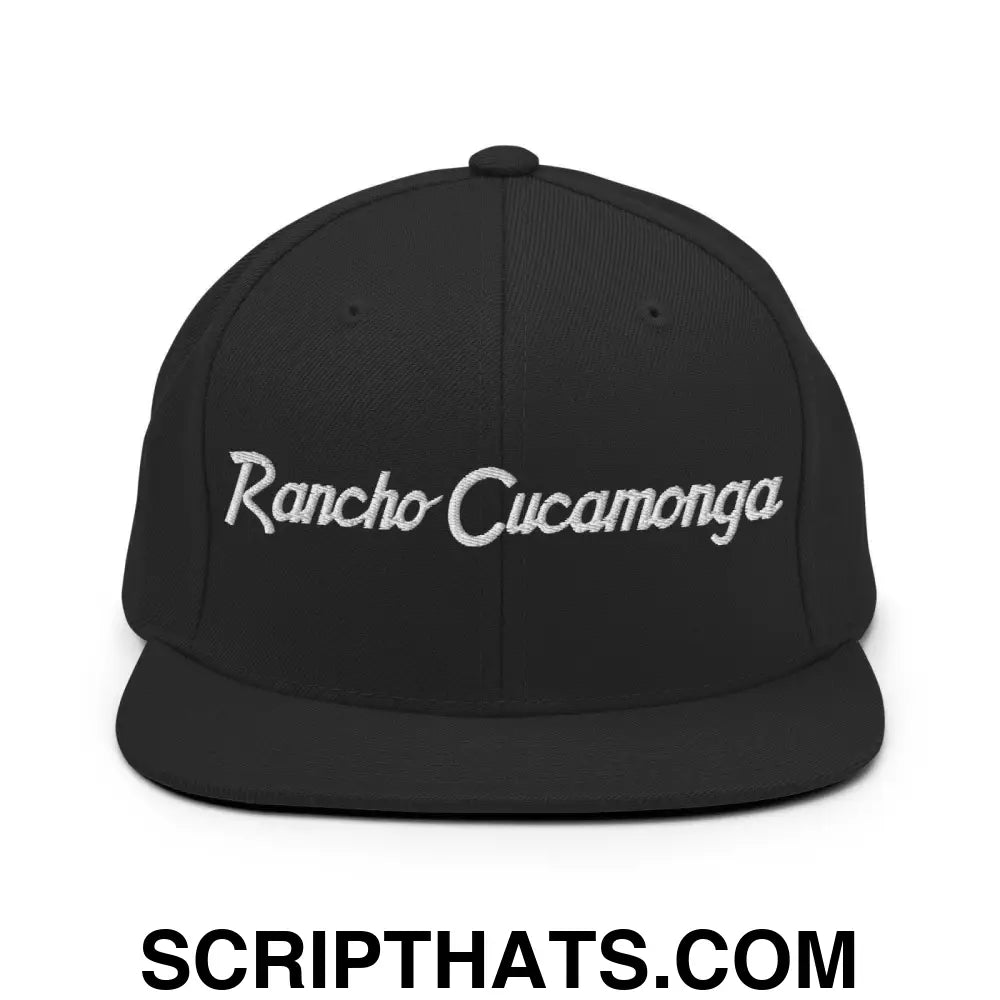 Rancho Cucamonga Script Snapback Hat Black