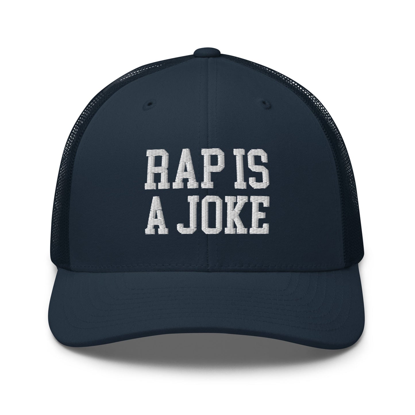 Rap is a Joke Retro Trucker Hat Navy