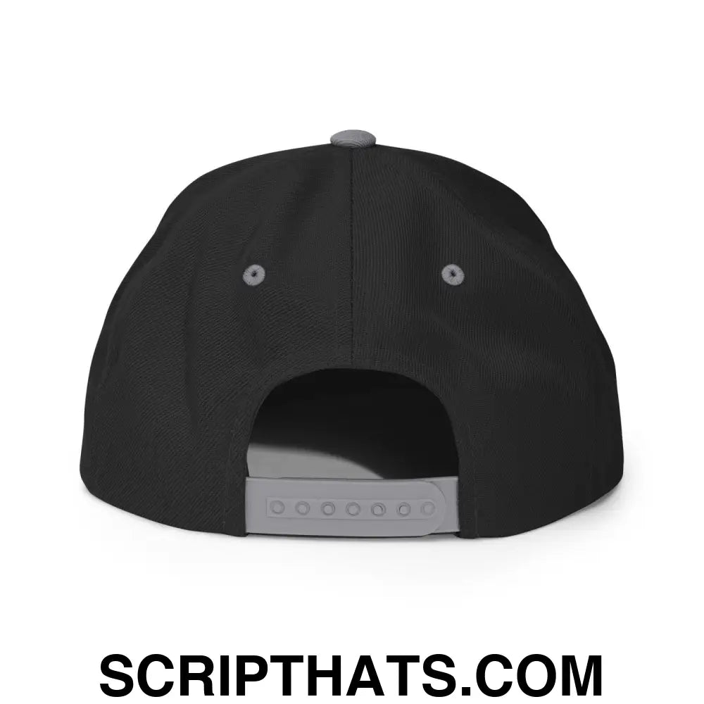 Rap is a Joke Snapback Hat Black Silver