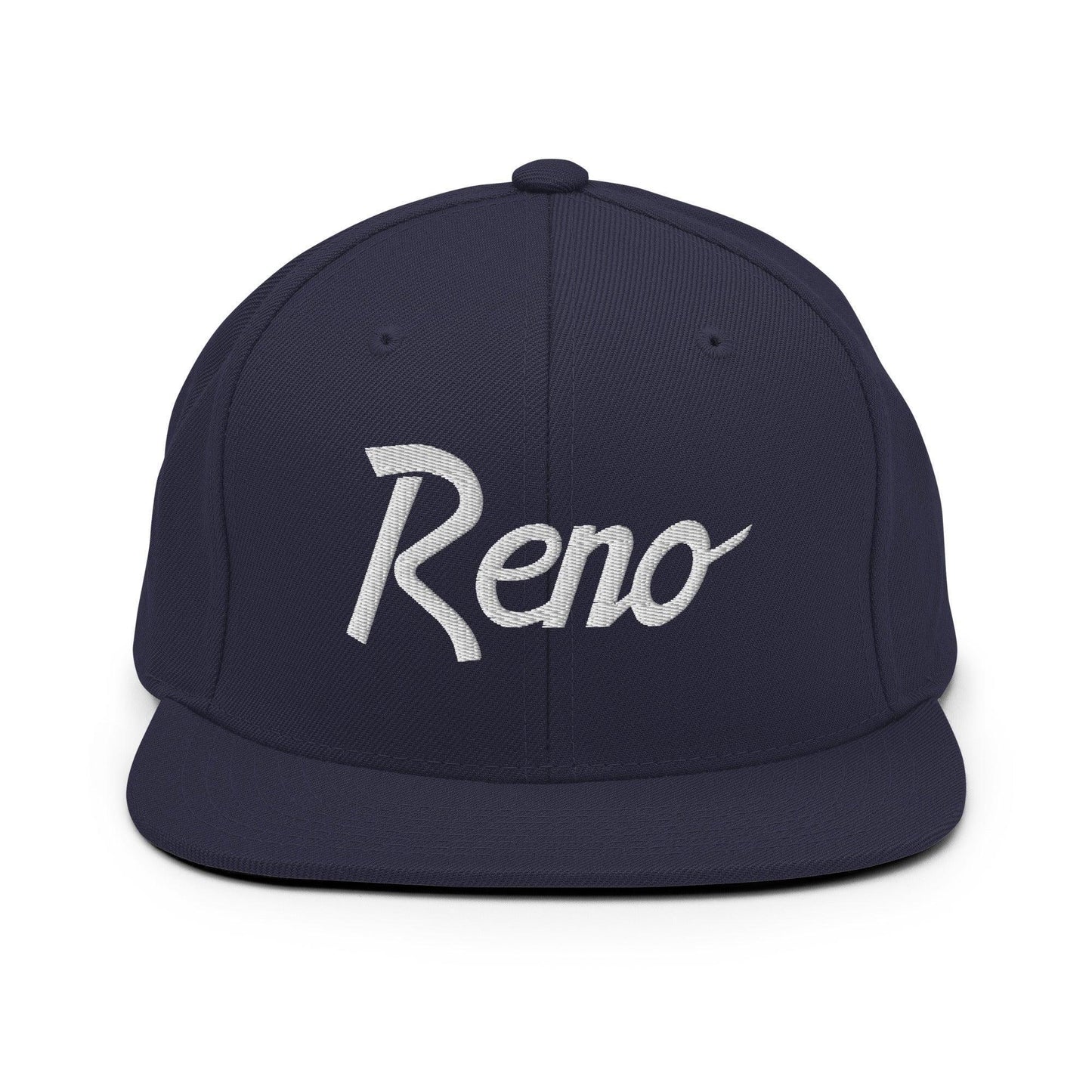 Reno Script Snapback Hat Navy
