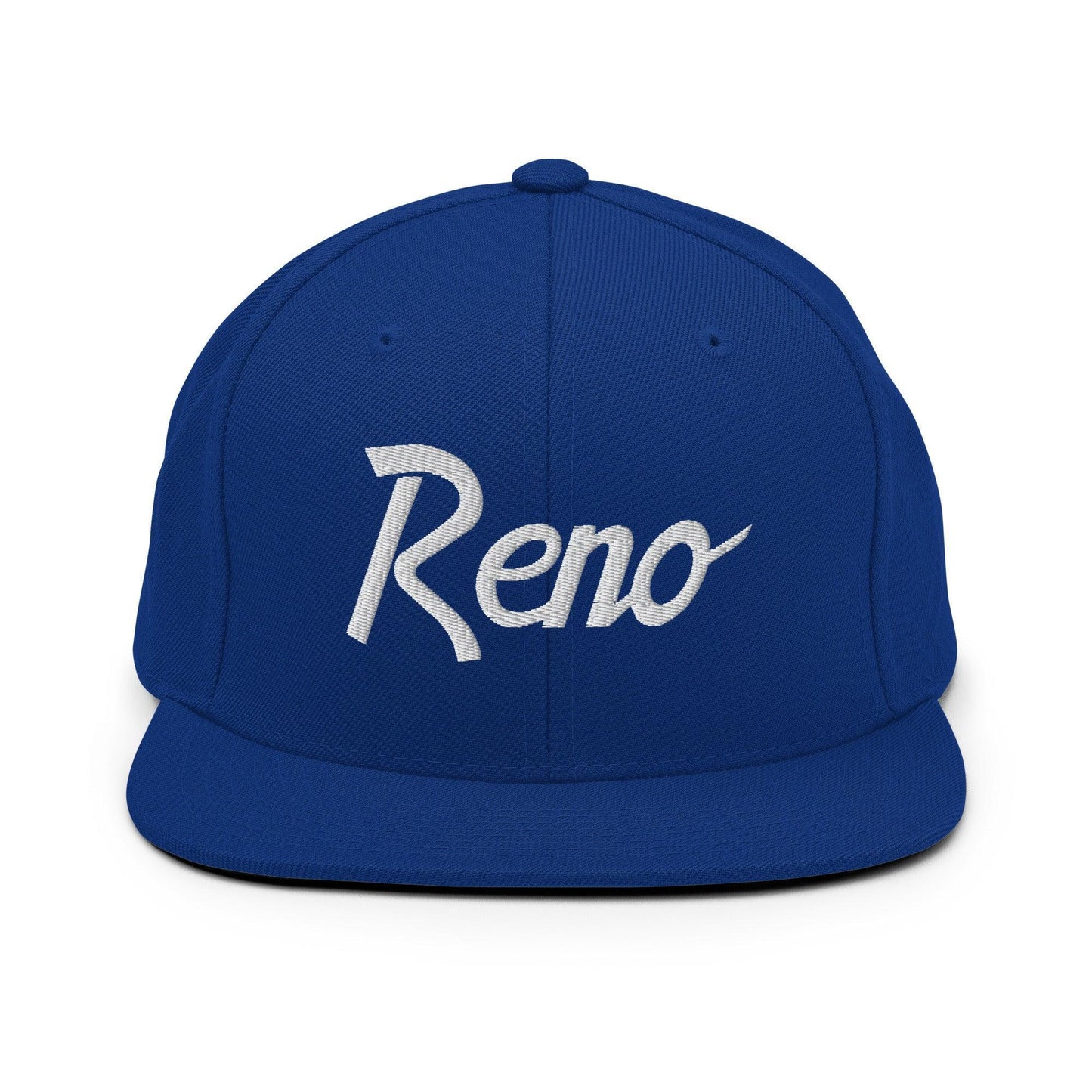 Reno Script Snapback Hat Royal Blue