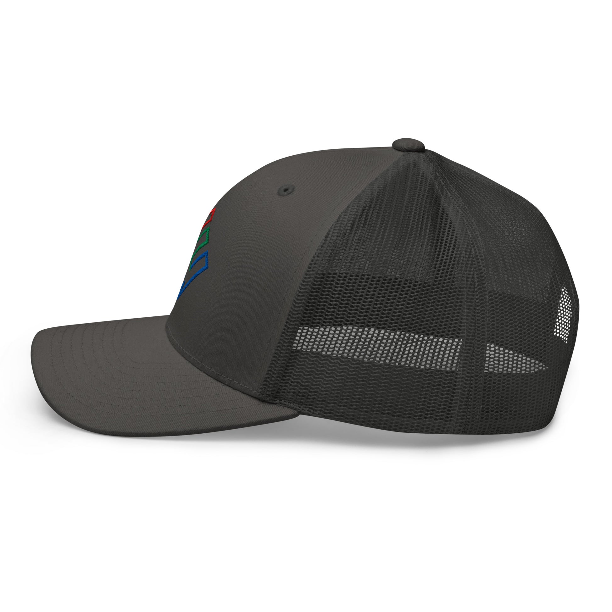 Enron Embroidered Mesh Trucker Hat Charcoal