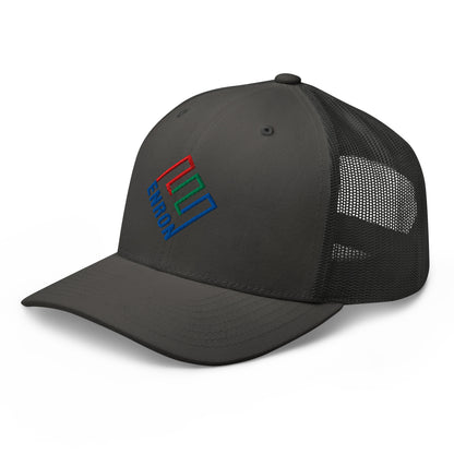 Enron Embroidered Mesh Trucker Hat Charcoal