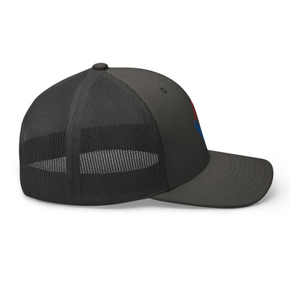 Enron Embroidered Mesh Trucker Hat Charcoal