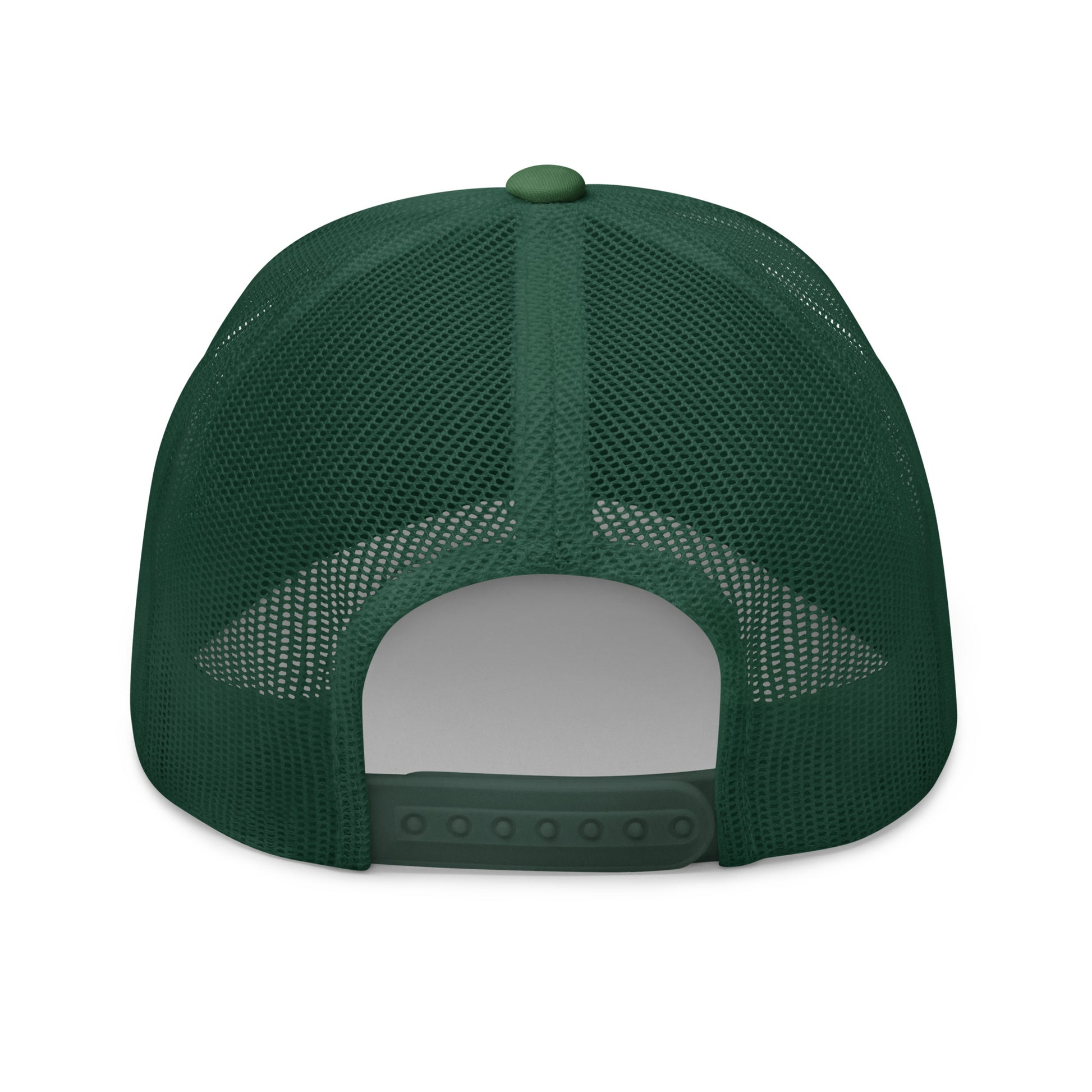 Make 1984 Fiction Again Embroidered Mesh Trucker Hat Evergreen