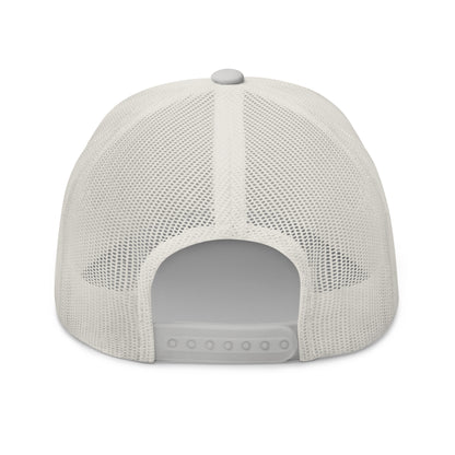 Enron Embroidered Mesh Trucker Hat Silver