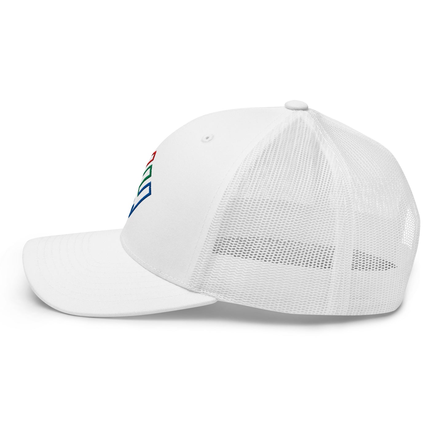 Enron Embroidered Mesh Trucker Hat White