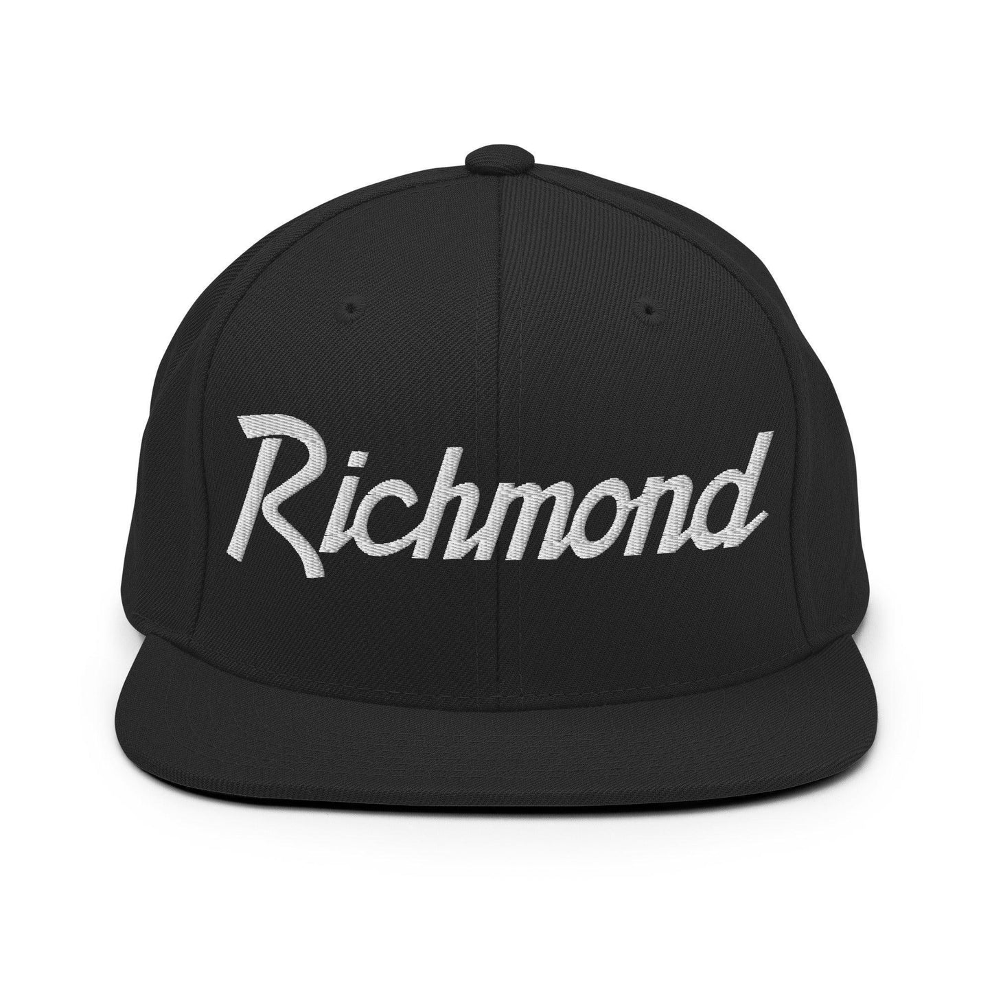 Richmond Script Snapback Hat Black