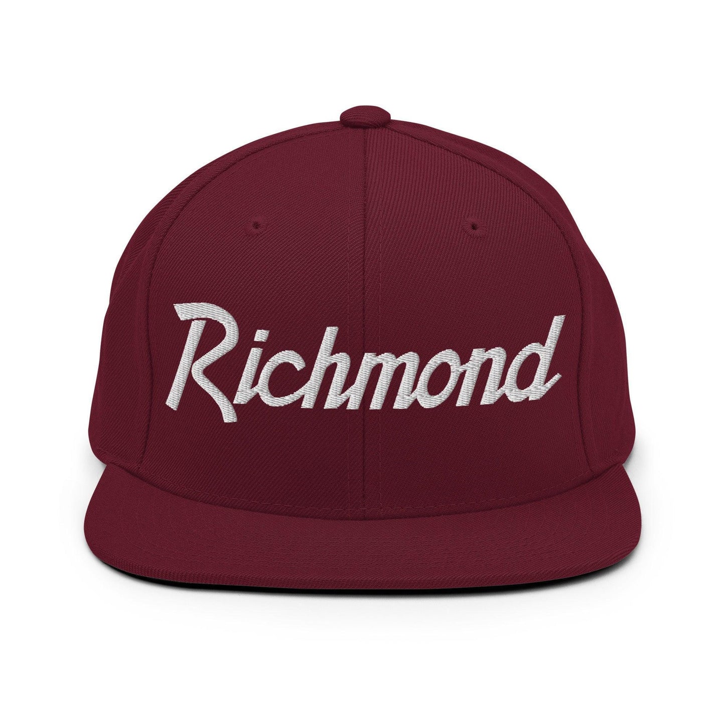 Richmond Script Snapback Hat Maroon