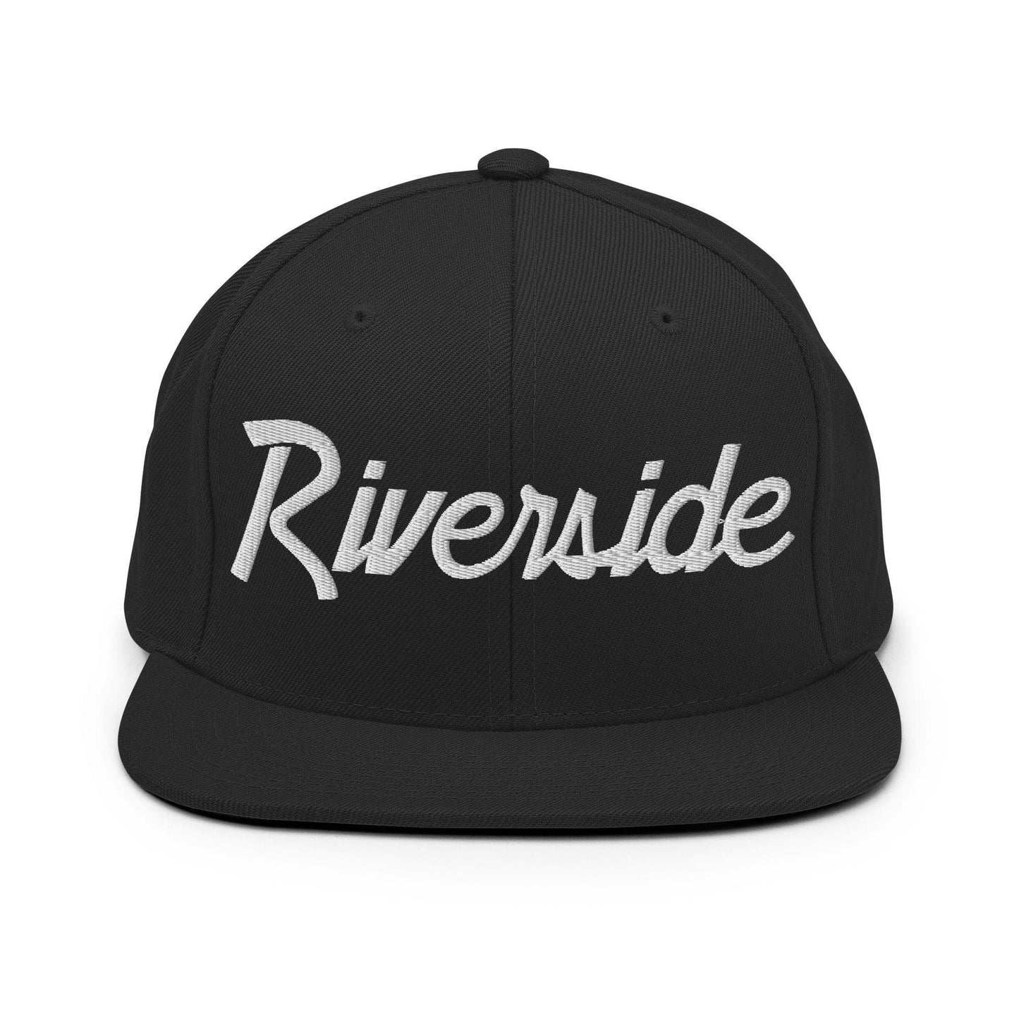 Riverside Script Snapback Hat Black