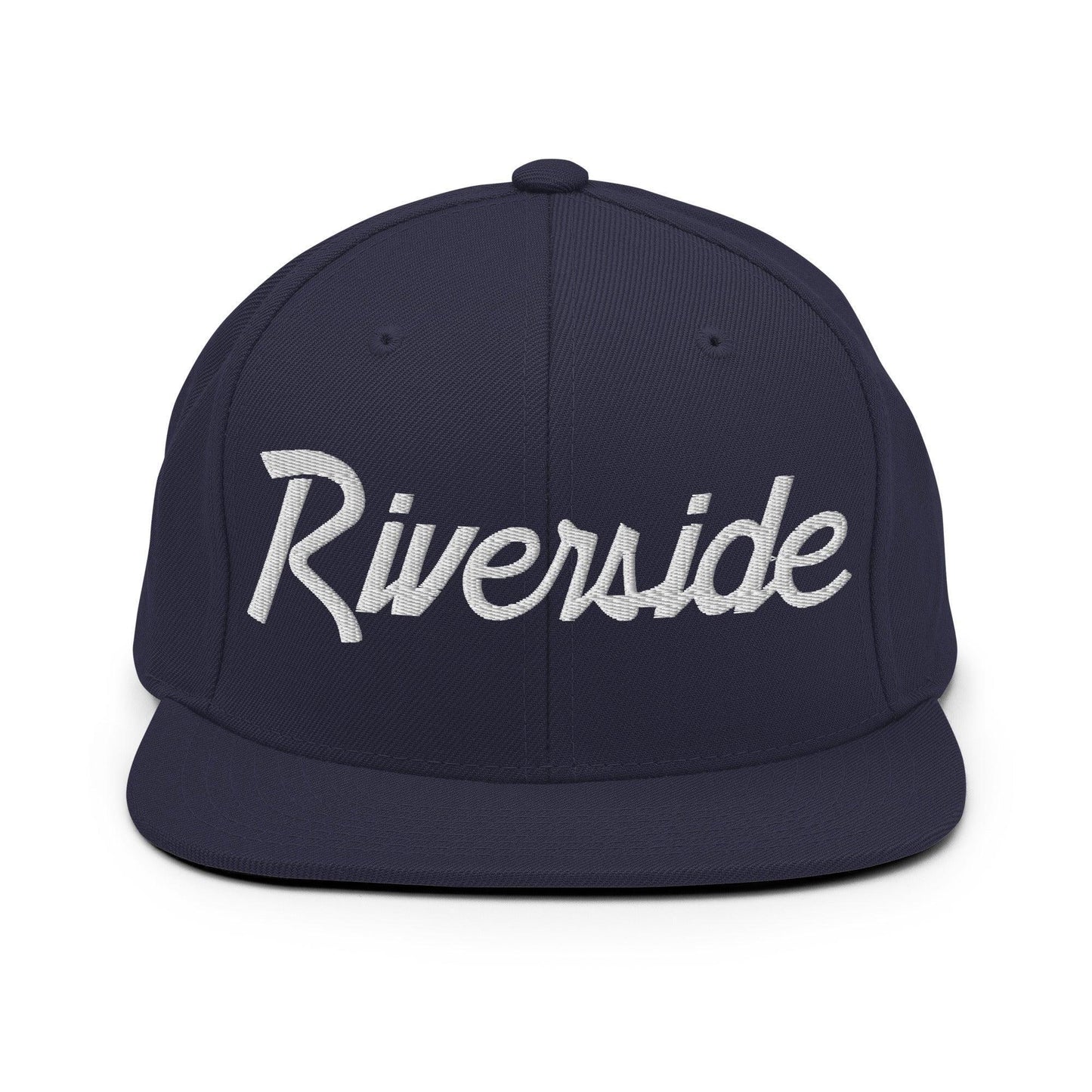 Riverside Script Snapback Hat Navy