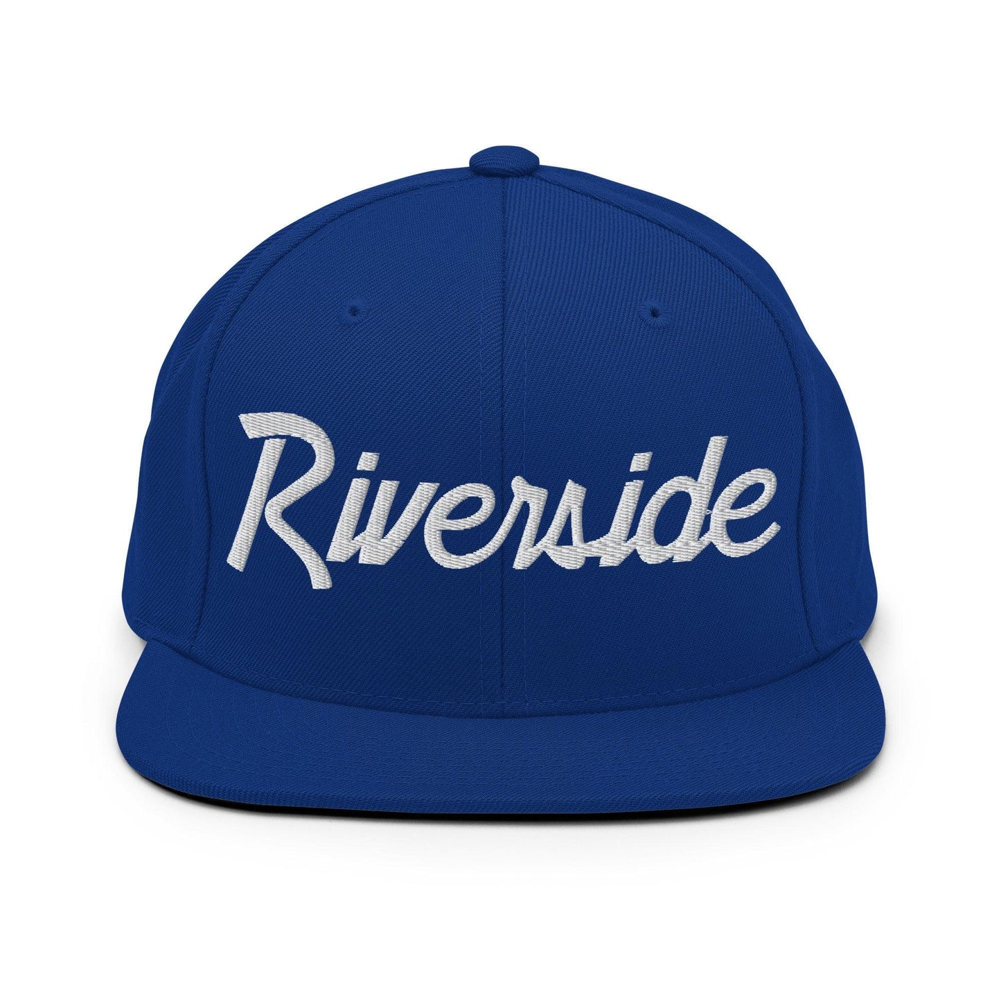 Riverside Script Snapback Hat Royal Blue
