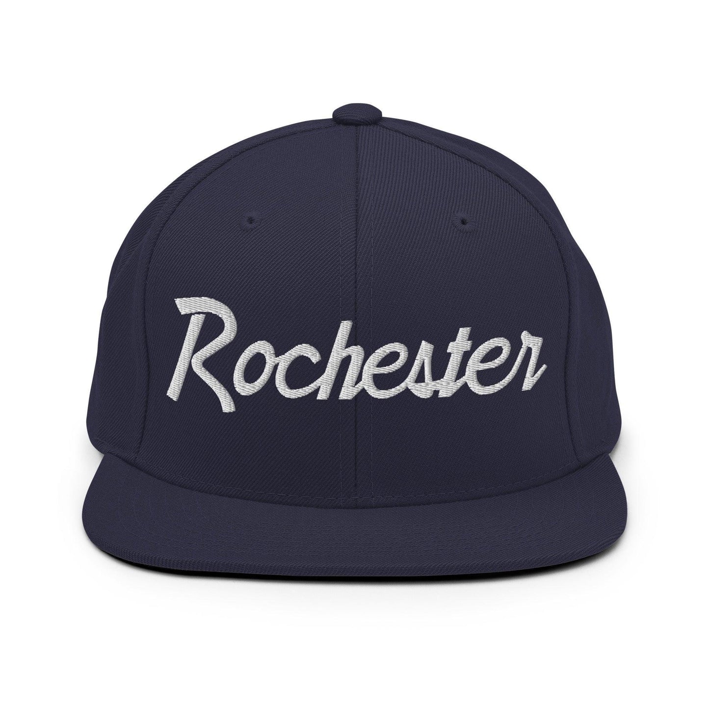 Rochester Script Snapback Hat Navy