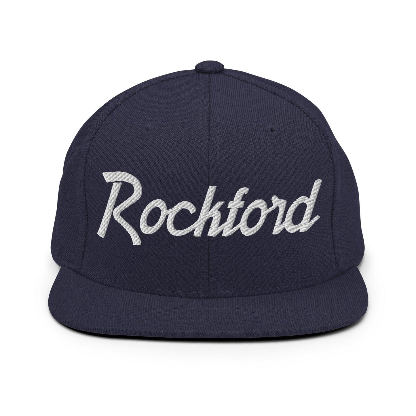 Rockford Script Snapback Hat Navy