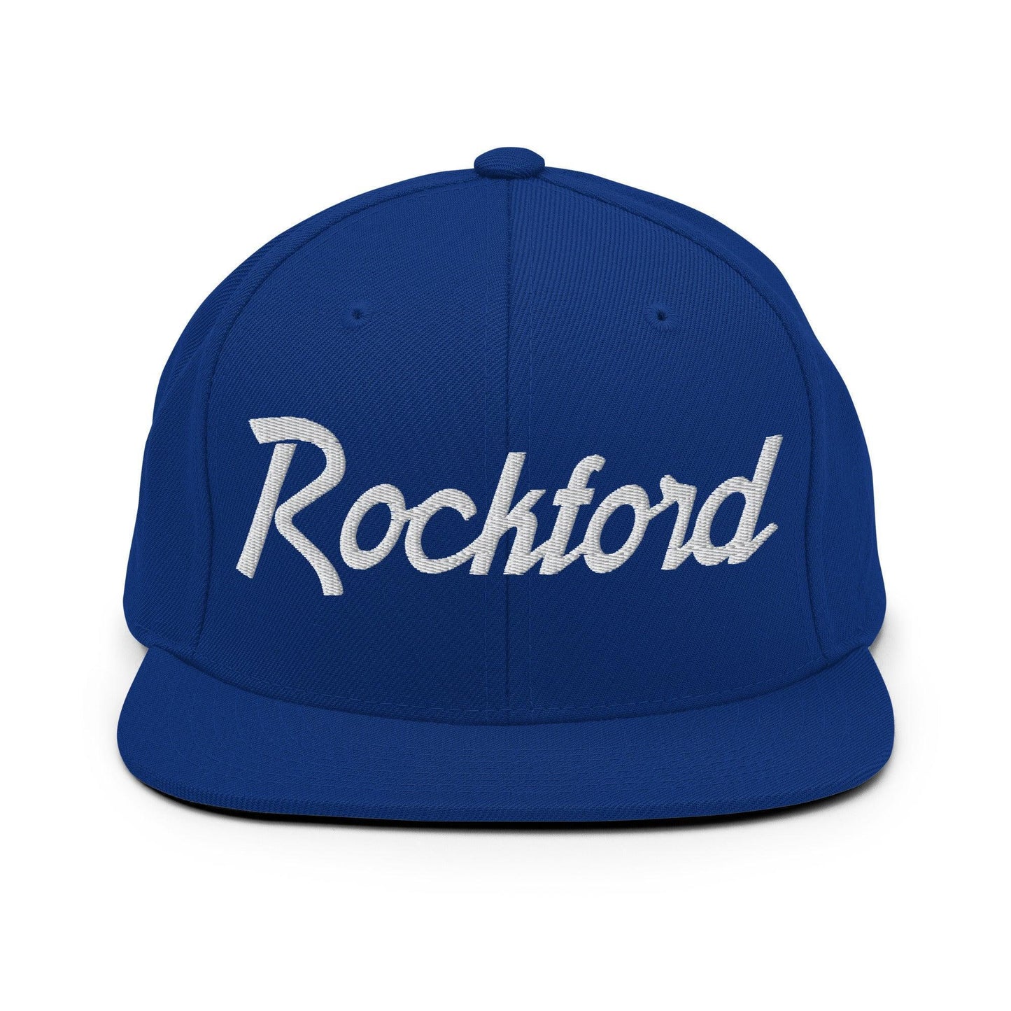 Rockford Script Snapback Hat Royal Blue