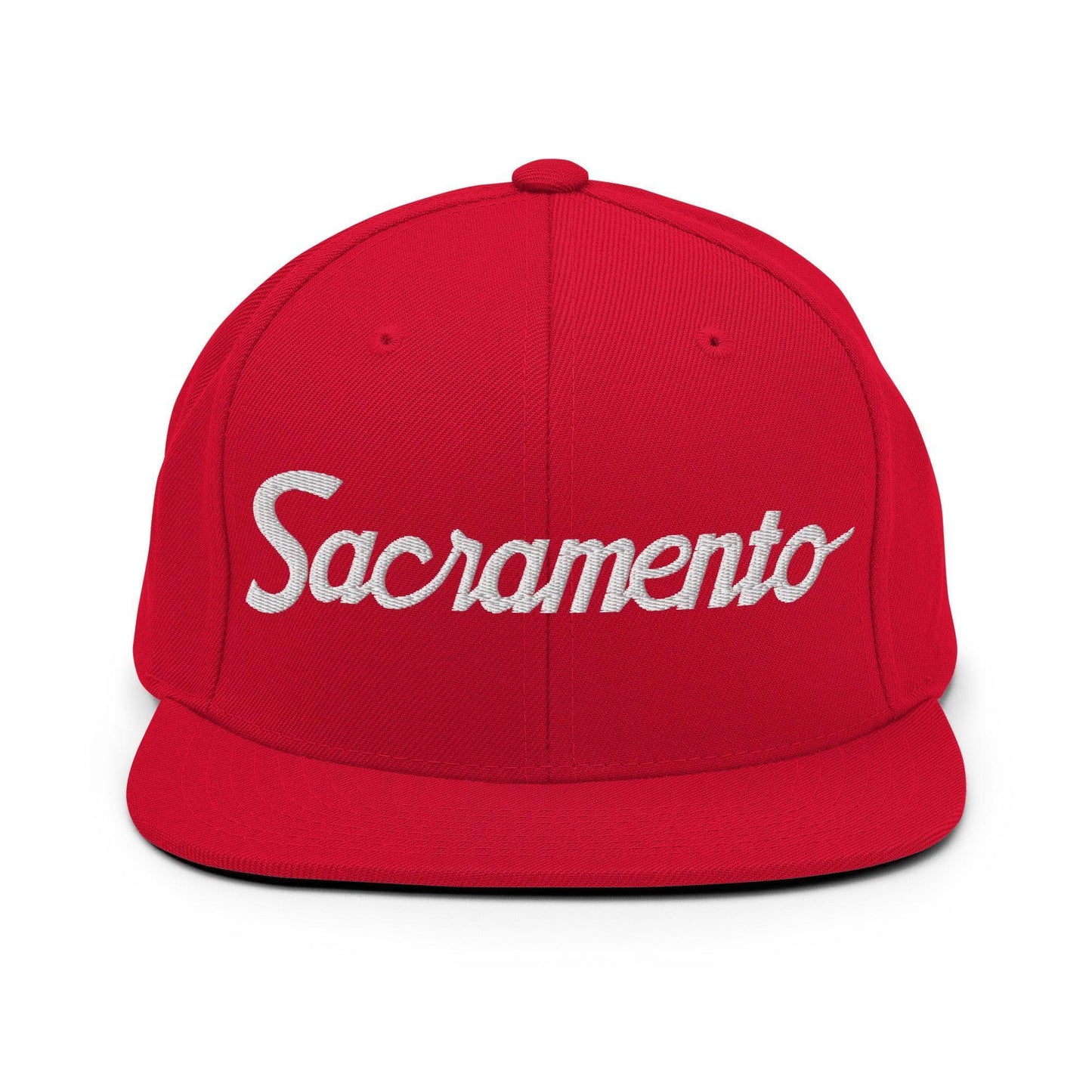 Sacramento Script Snapback Hat Red