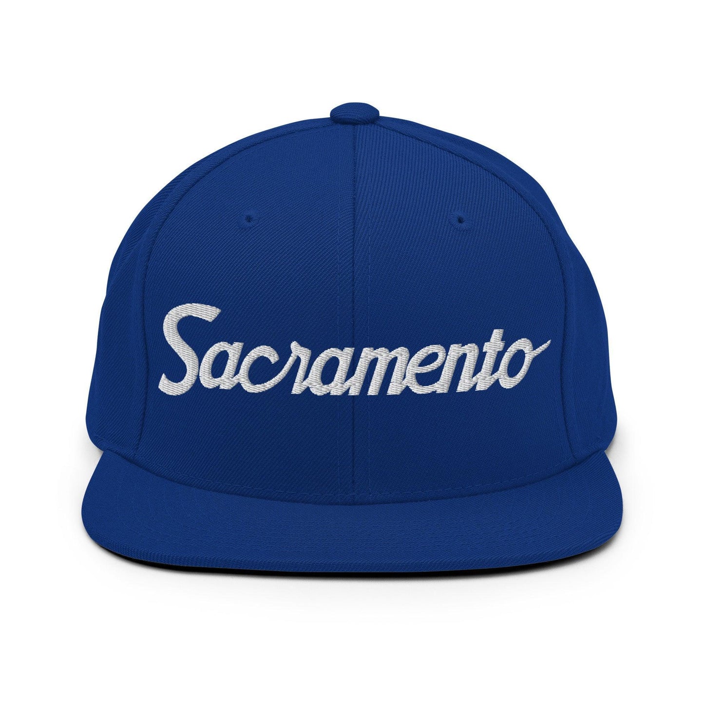 Sacramento Script Snapback Hat Royal Blue