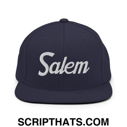 Salem Script Snapback Hat Navy