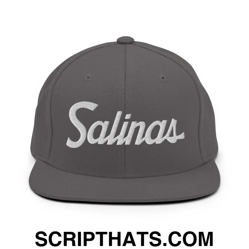 Salinas Script Snapback Hat Dark Grey