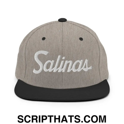 Salinas Script Snapback Hat Heather Black