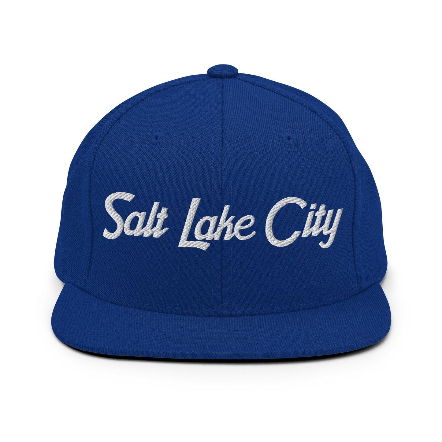 Salt Lake City Script Snapback Hat Royal Blue