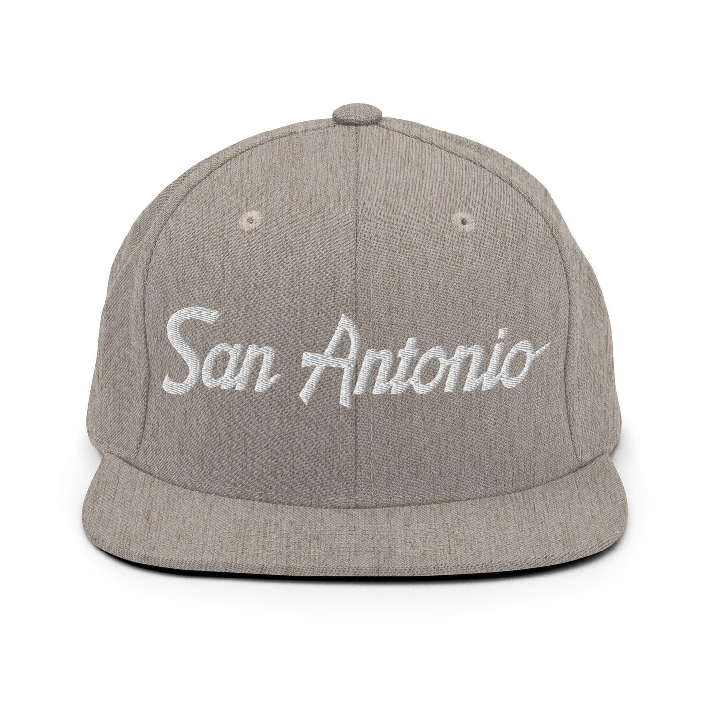 San Antonio Script Snapback Hat Heather Grey