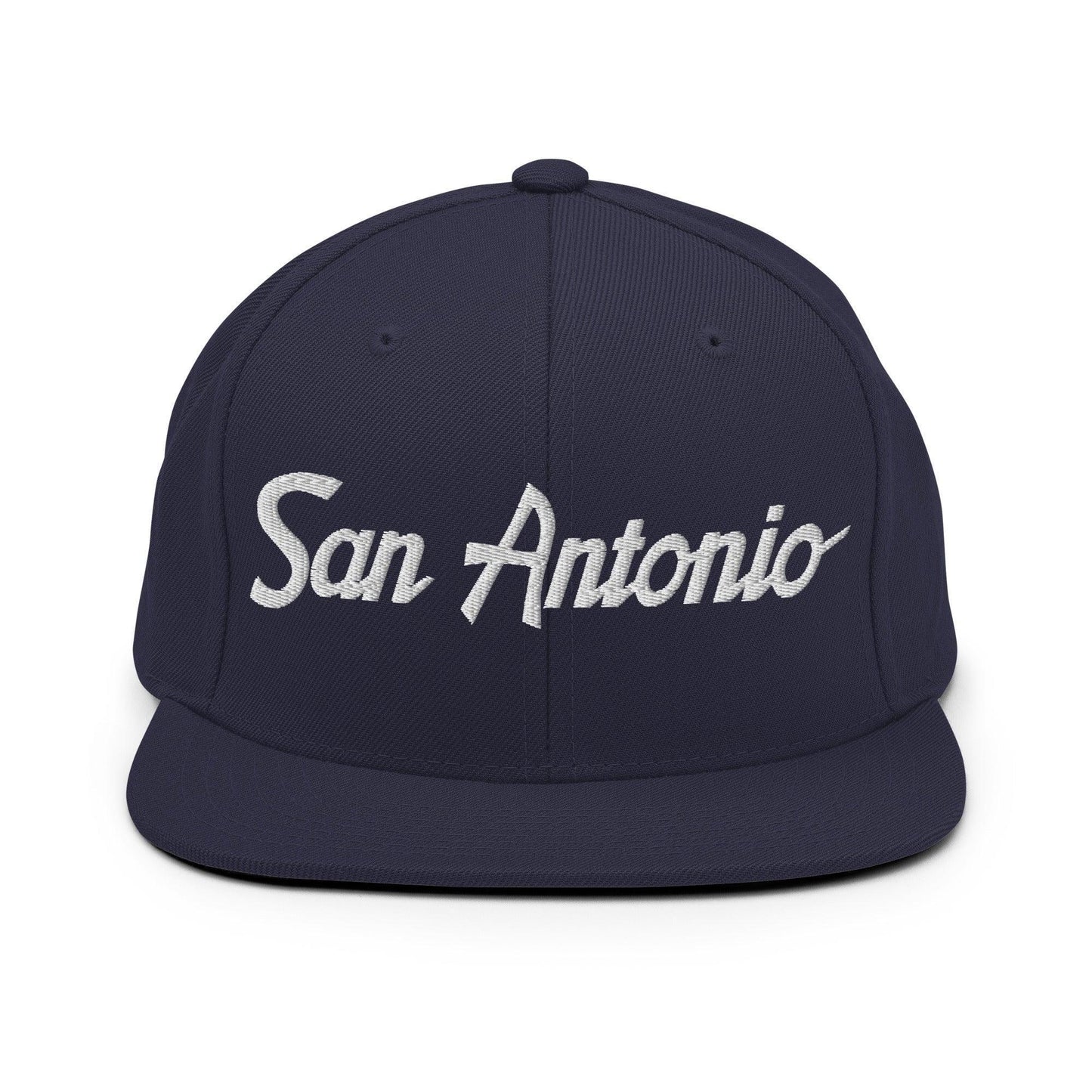 San Antonio Script Snapback Hat Navy