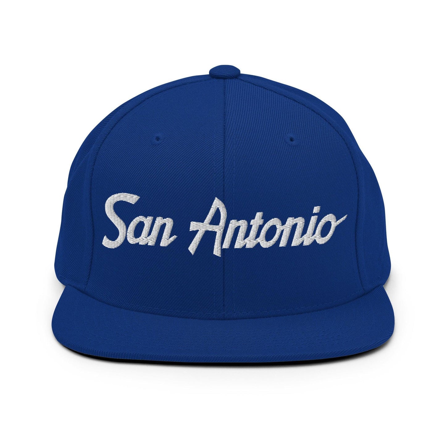 San Antonio Script Snapback Hat Royal Blue