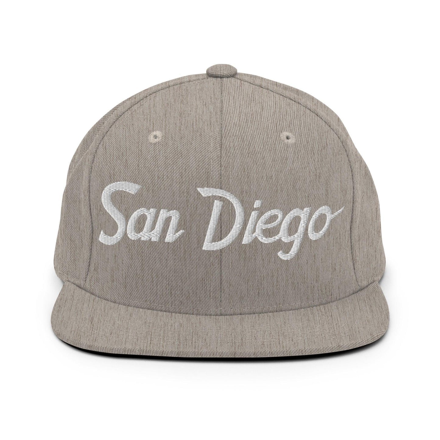 San Diego Script Snapback Hat Heather Grey