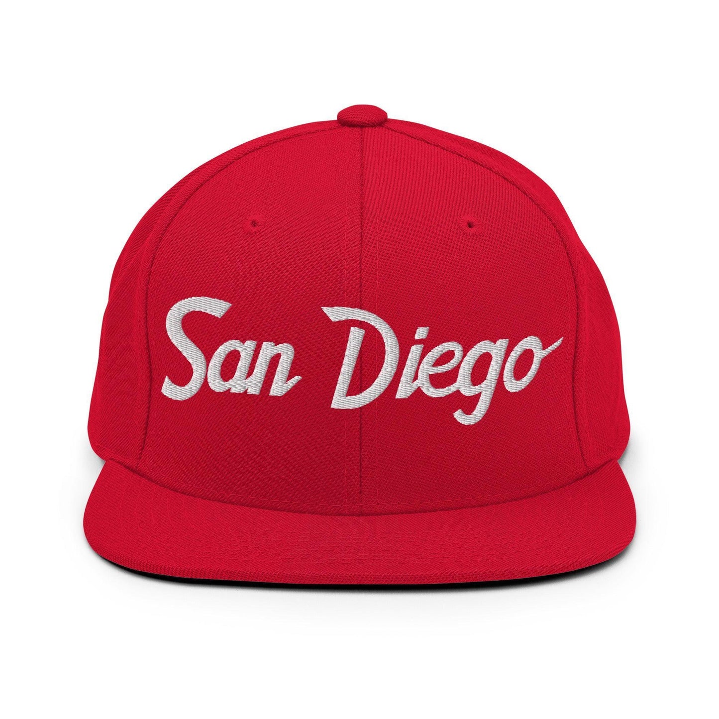 San Diego Script Snapback Hat Red