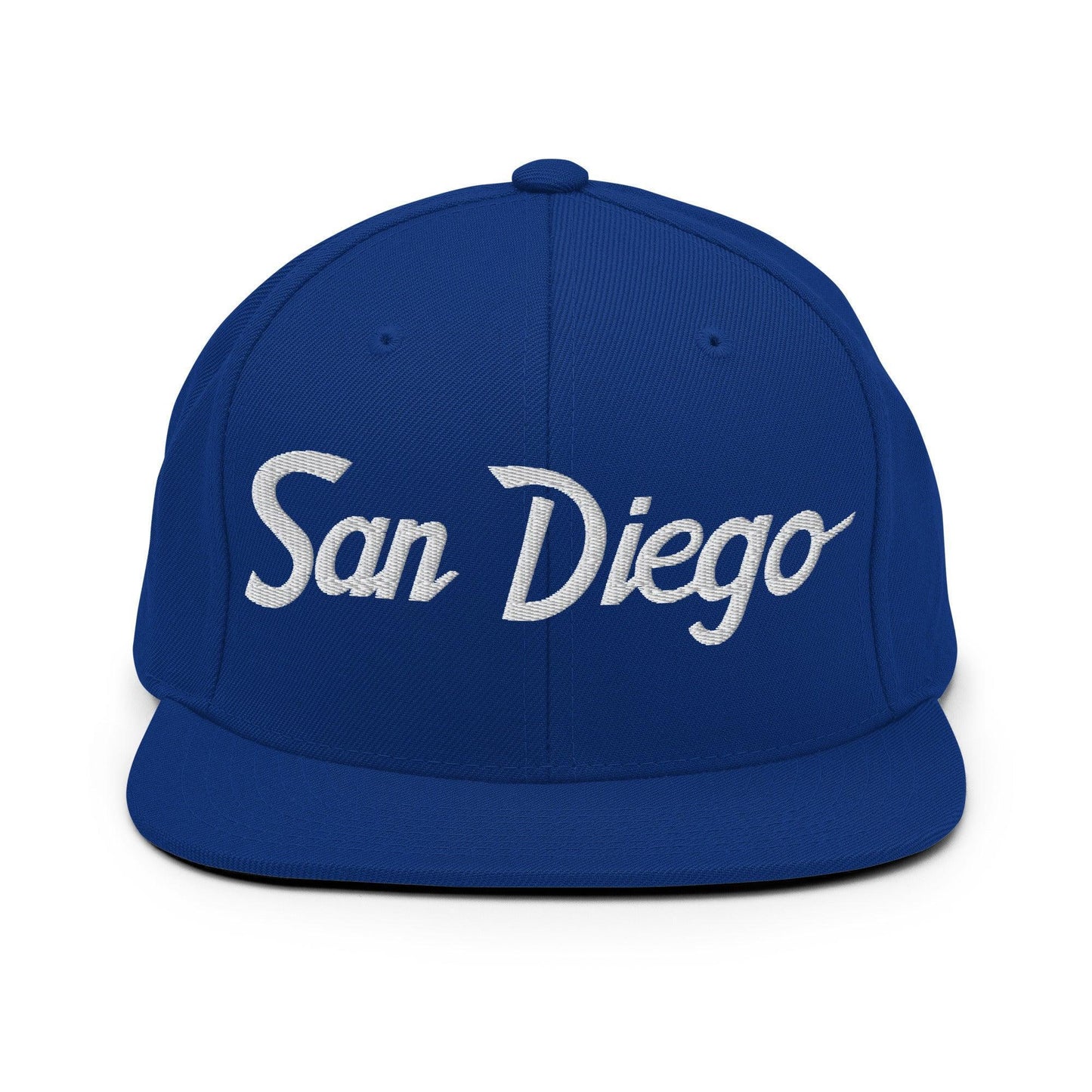 San Diego Script Snapback Hat Royal Blue