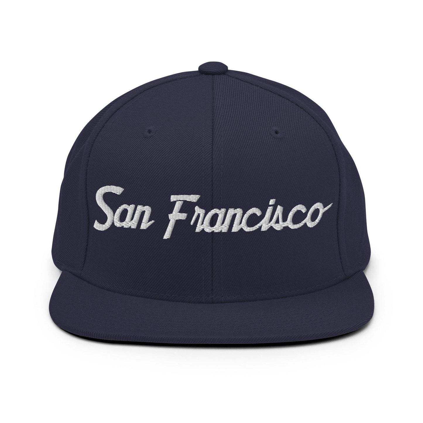 San Francisco Script Snapback Hat Navy