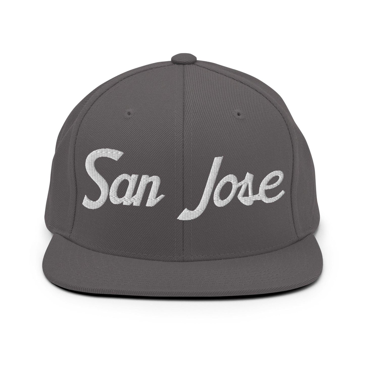 San Jose Script Snapback Hat Dark Grey