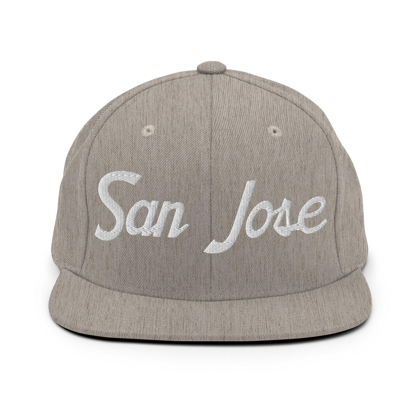 San Jose Script Snapback Hat Heather Grey