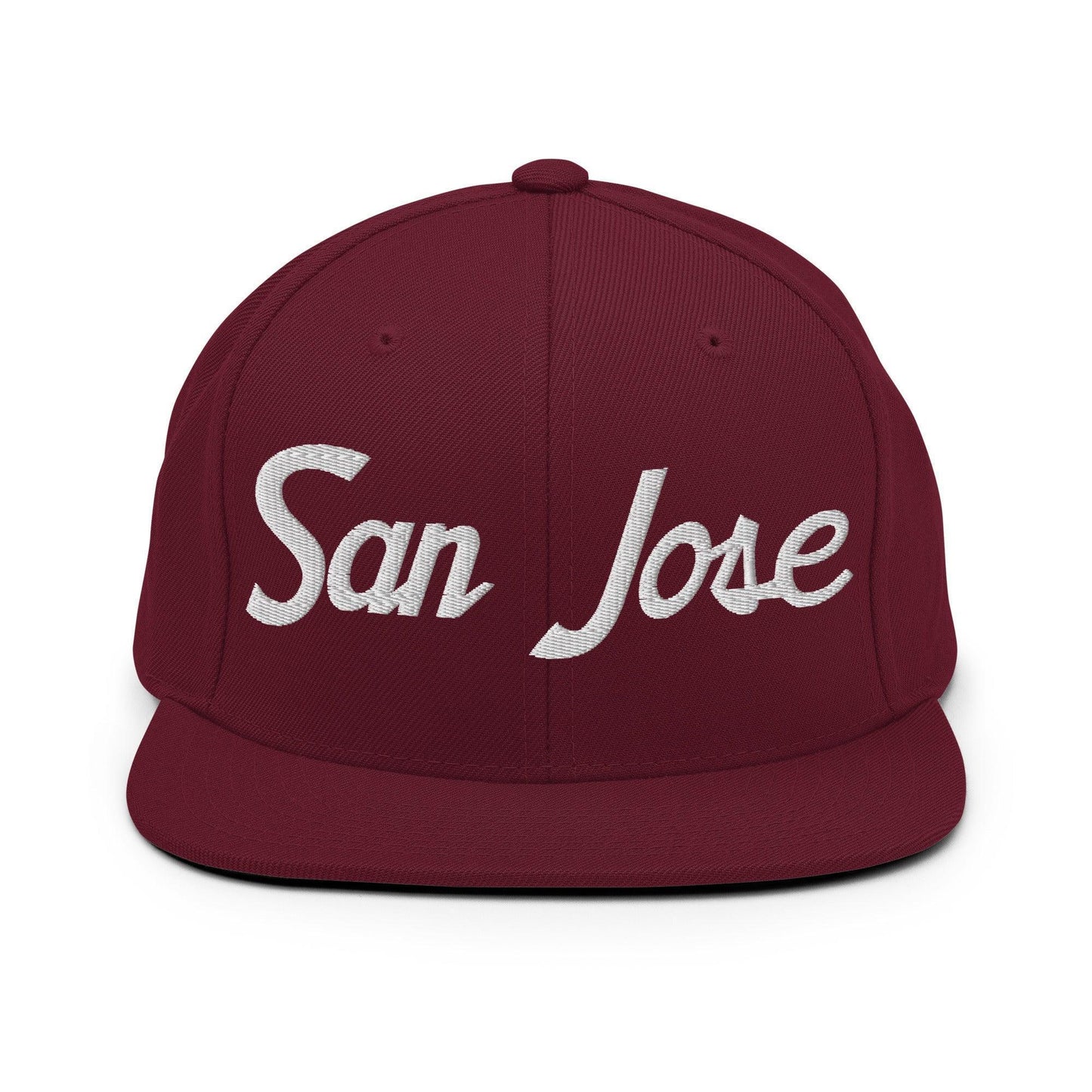 San Jose Script Snapback Hat Maroon