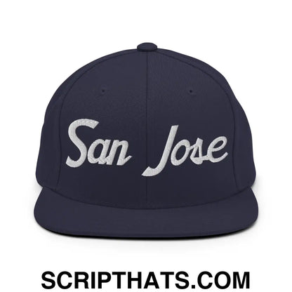 San Jose Script Snapback Hat Navy