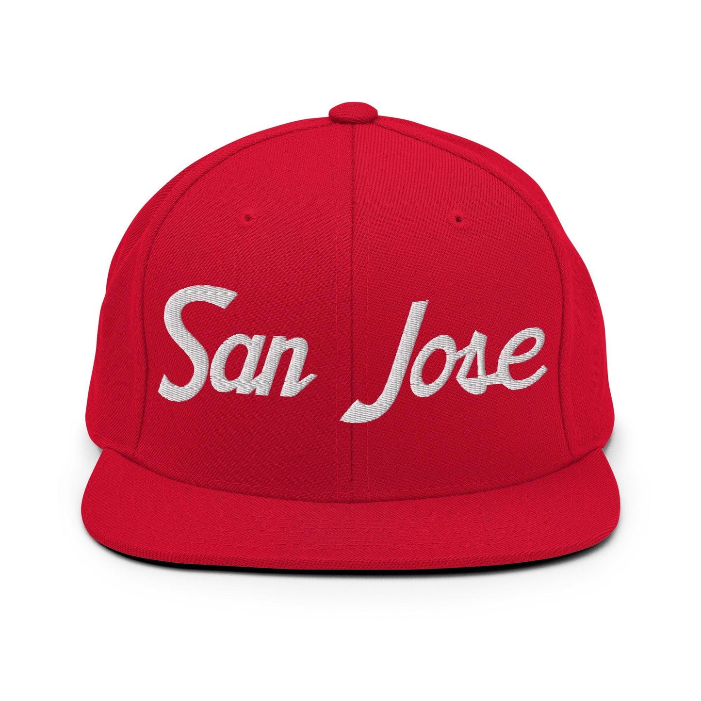 San Jose Script Snapback Hat Red