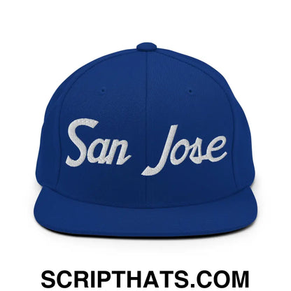 San Jose Script Snapback Hat Royal Blue