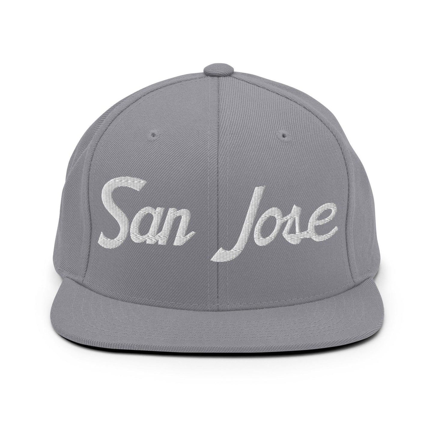 San Jose Script Snapback Hat Silver