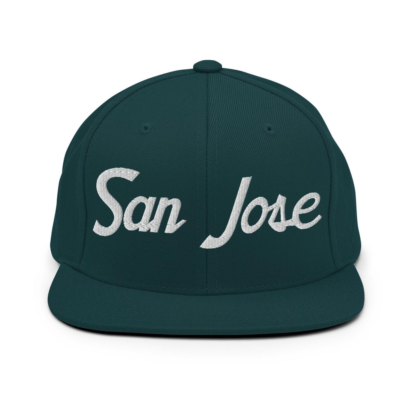 San Jose Script Snapback Hat Spruce