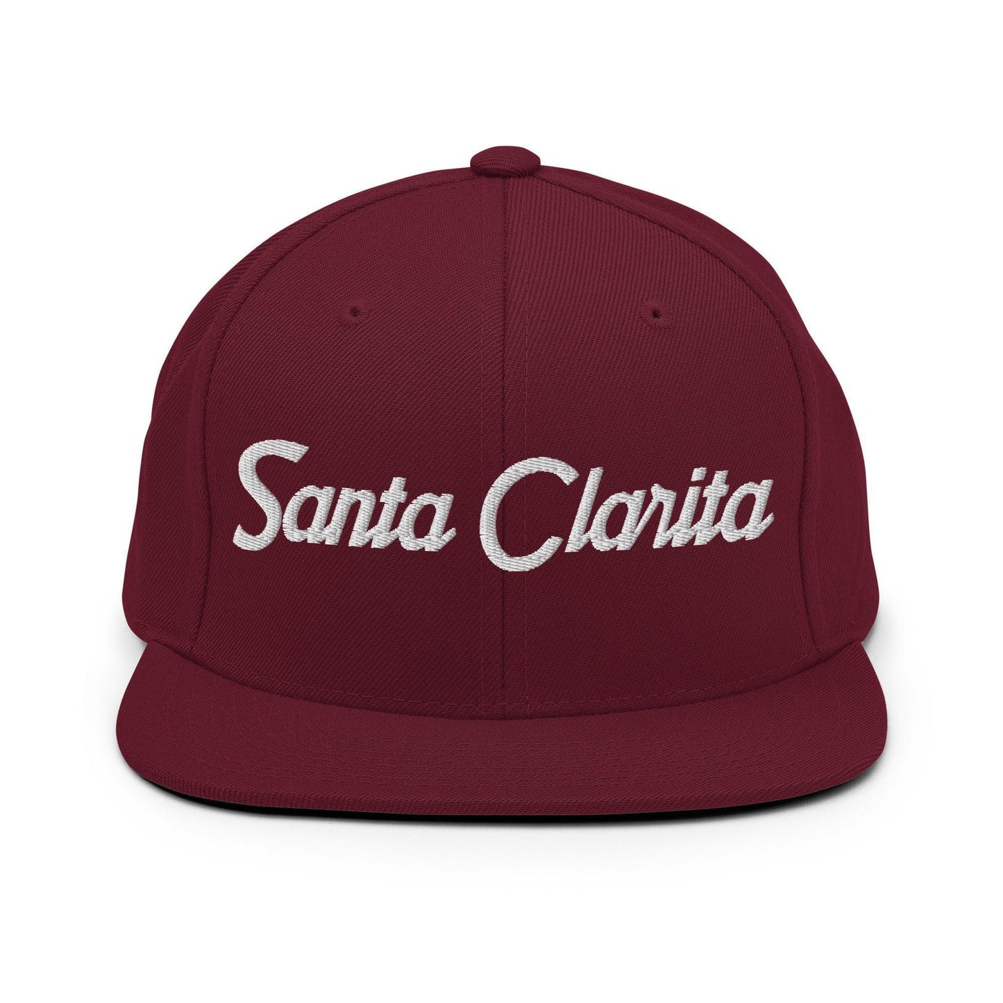 Santa Clarita Script Snapback Hat Maroon