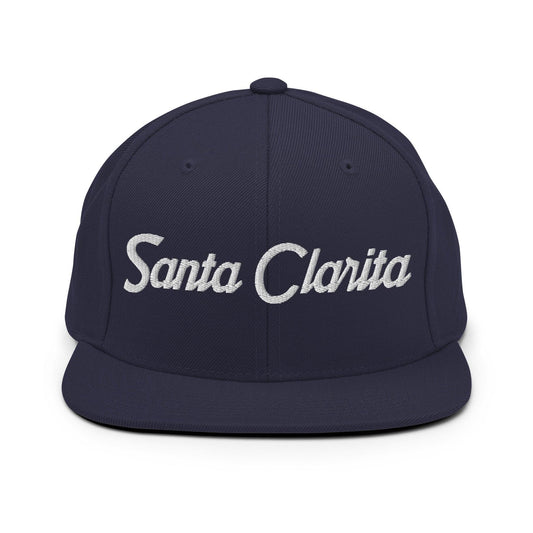 Santa Clarita Script Snapback Hat Navy