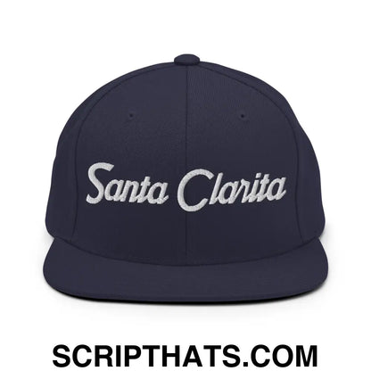 Santa Clarita Script Snapback Hat Navy